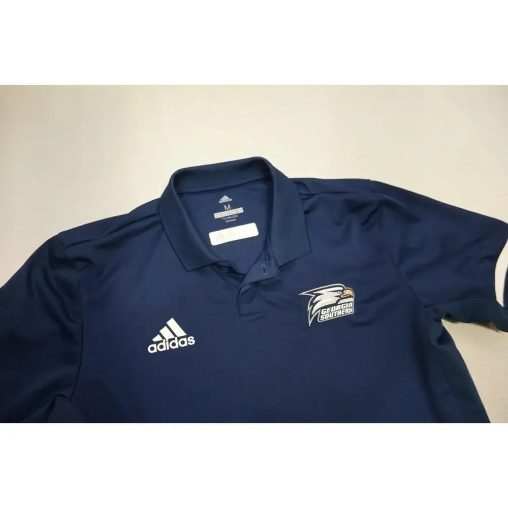 Adidas Golf Polo ClimaCool GSU Georgia Southern Athletic‎ Golf Shirt Mens Medium